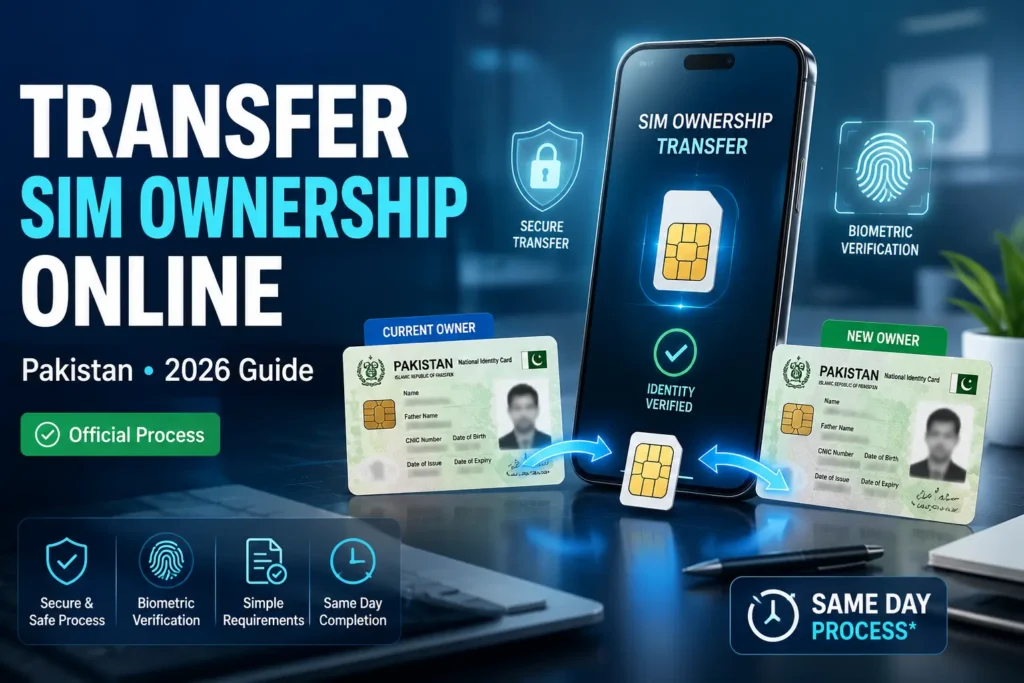 Transfer SIM Ownership Online in Pakistan