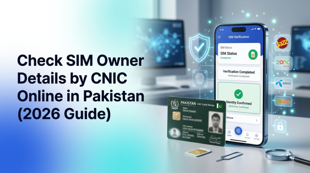 Check SIM Owner Details by CNIC Online in Pakistan