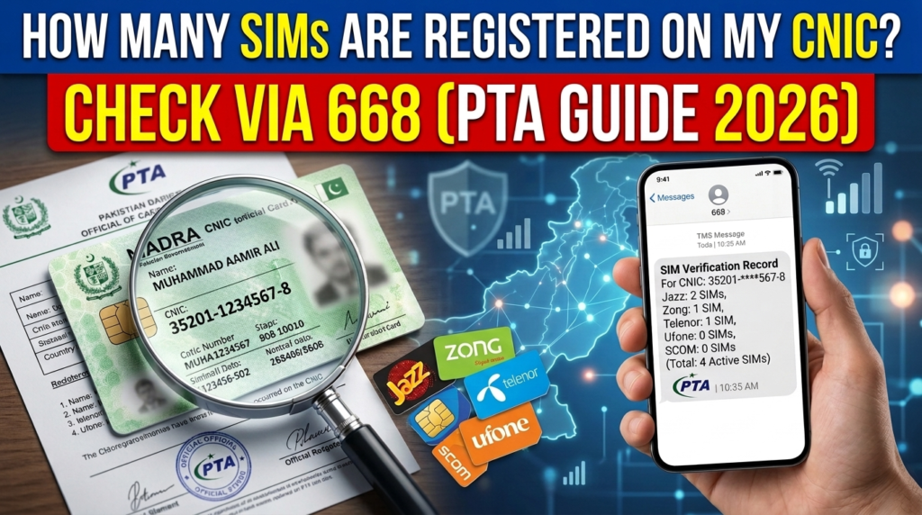 How Many SIMs on My CNIC Check Online