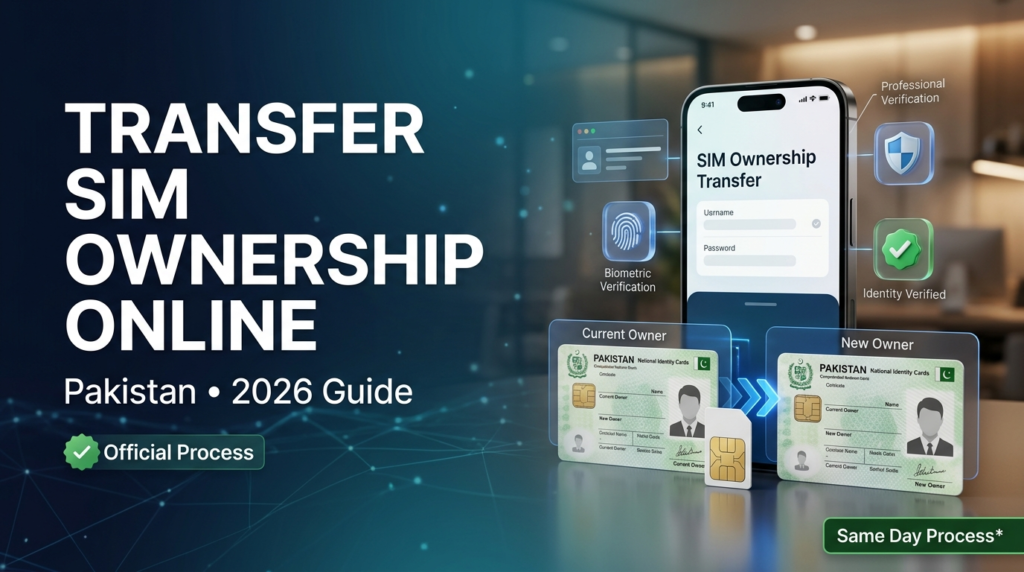 Transfer SIM Ownership Online in Pakistan