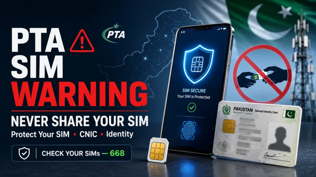 PTA SIM Warning 2026: Why You Should Never Share Your SIM or CNIC