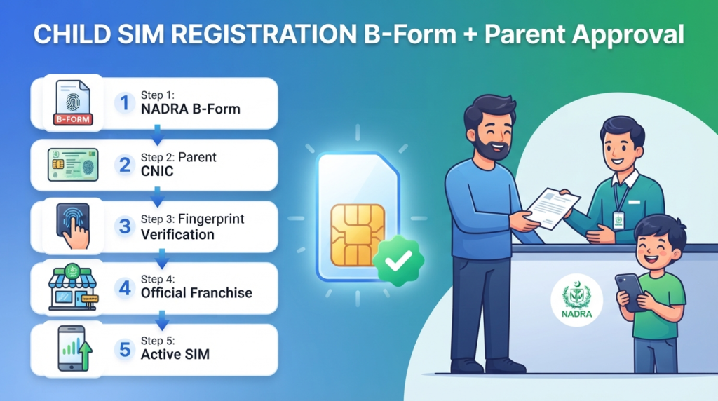 Documents Required for sim registration under 18
