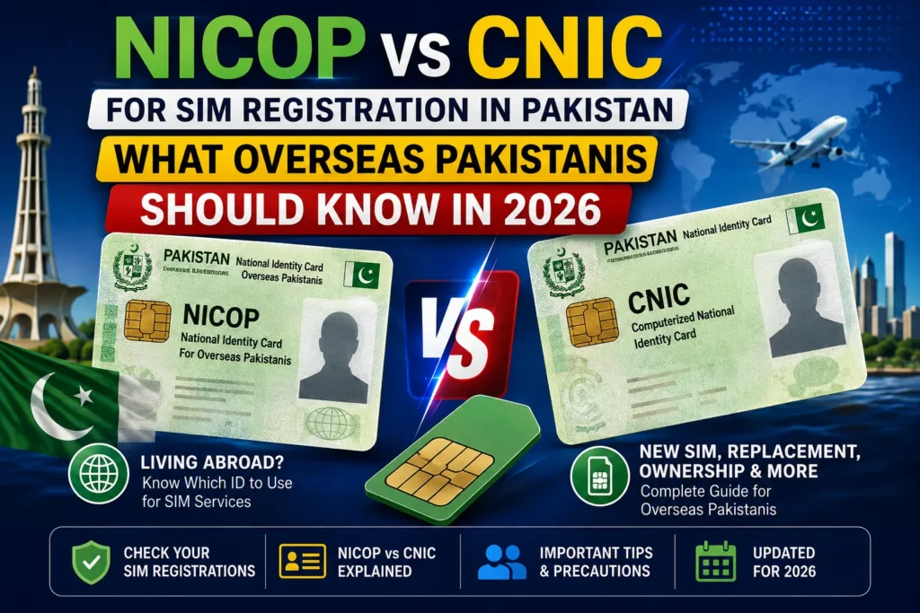 NICOP vs CNIC: Which One Works for SIM Registration in 2026?