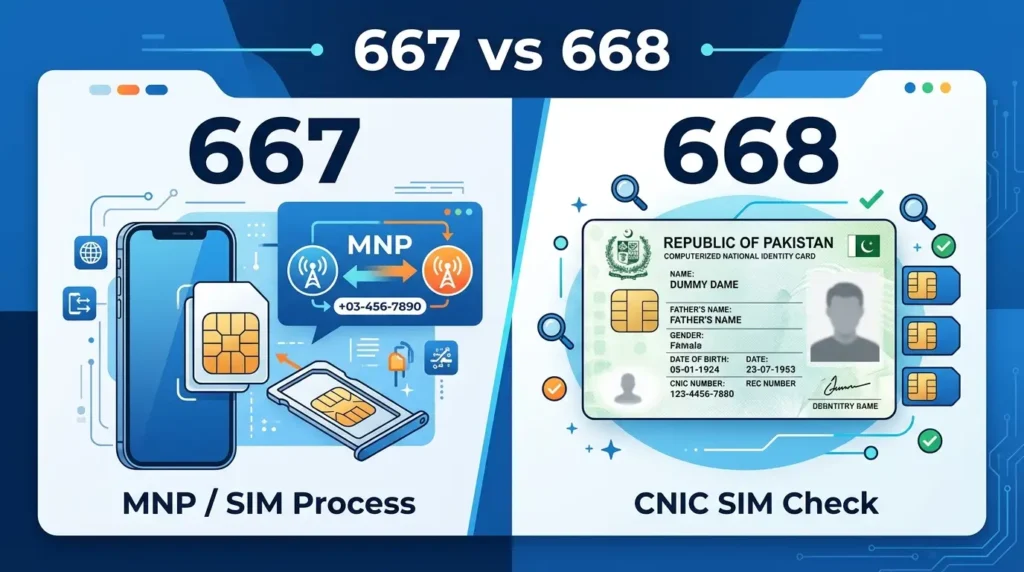 Difference between 667 and 668