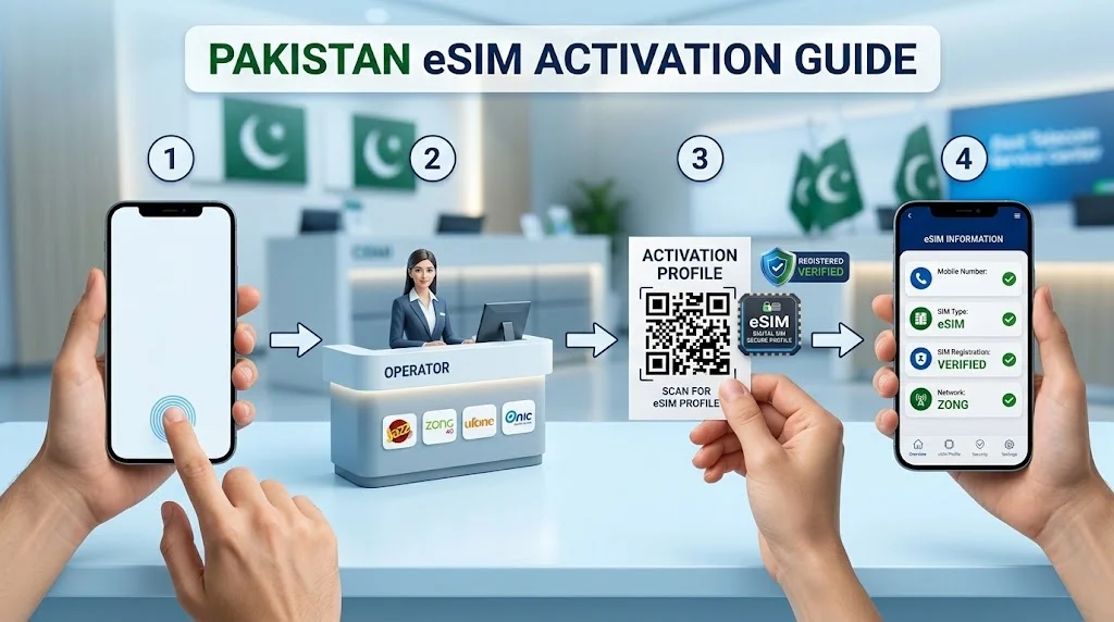 eSIM Owner Details in Pakistan 2026 – SIM Registration, Verification, Networks & Activation