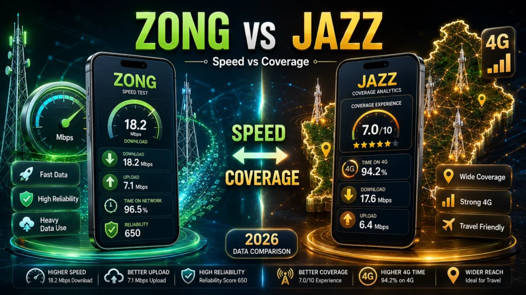 Jazz vs Zong vs Telenor vs Ufone: Which Network Is Best in Pakistan in 2026?