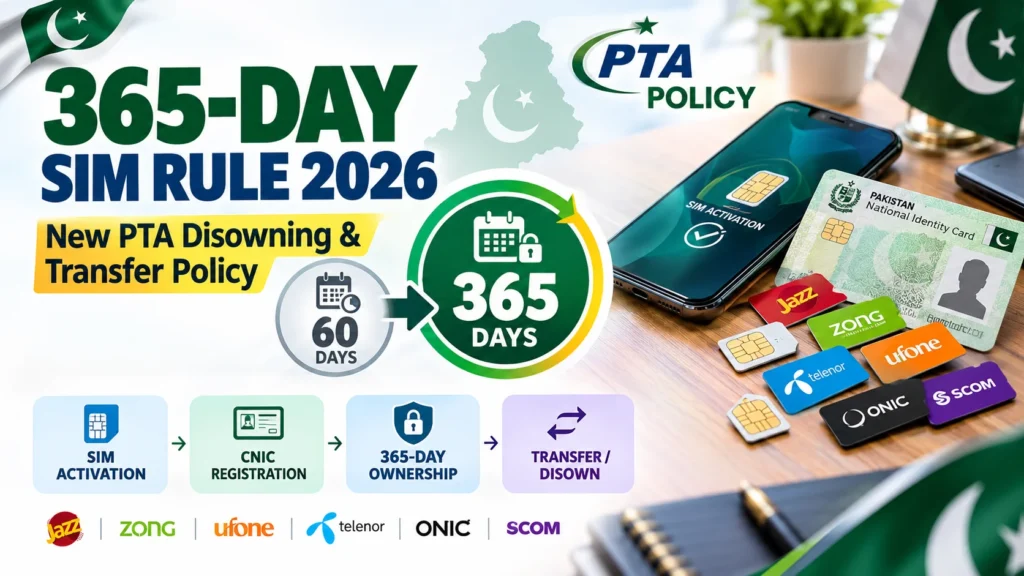 The 365-Day SIM Rule in Pakistan: New PTA Disowning & Transfer Policy