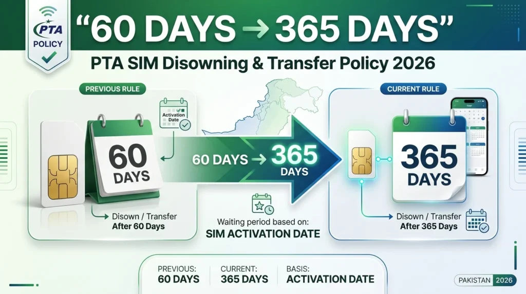 The 365-Day SIM Rule in Pakistan: New PTA Disowning & Transfer Policy